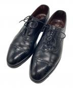 Crockett & Jonesクロケット＆ジョーンズ）の古着「メダリオンシューズ」｜ブラック