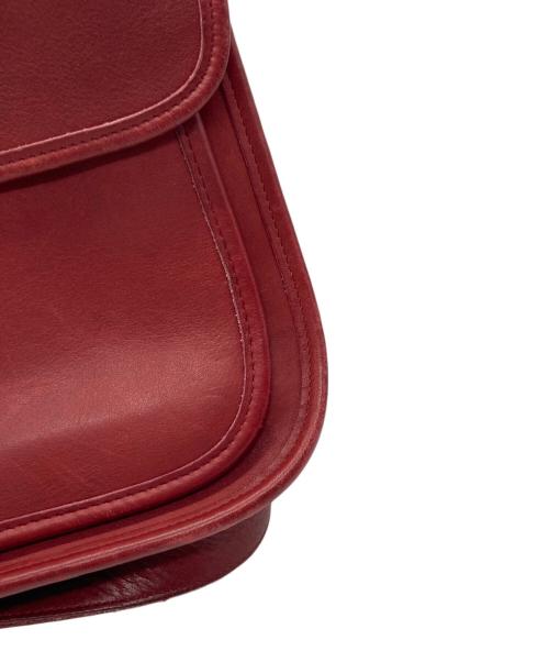 COACH（コーチ）COACH (コーチ) レザーショルダーバッグ レッドの古着・服飾アイテム
