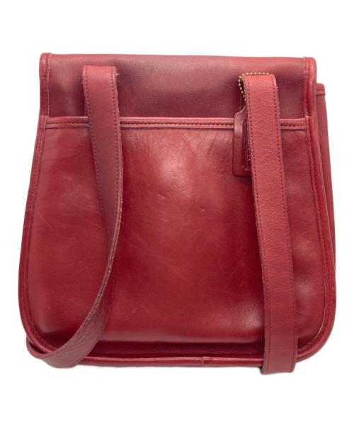 COACH（コーチ）COACH (コーチ) レザーショルダーバッグ レッドの古着・服飾アイテム