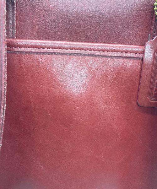 COACH（コーチ）COACH (コーチ) レザーショルダーバッグ レッドの古着・服飾アイテム