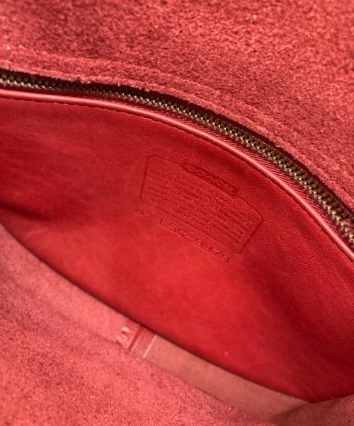 COACH（コーチ）COACH (コーチ) レザーショルダーバッグ レッドの古着・服飾アイテム