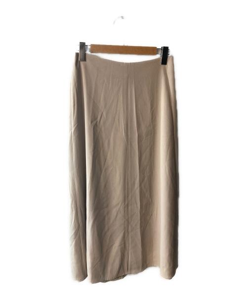 EVERYDAY I LIKE.（エヴリデイ アイ ライク）EVERYDAY I LIKE. (エヴリデイ アイ ライク) バックサテンフレアスカート ベージュ サイズ:38 未使用品の古着・服飾アイテム