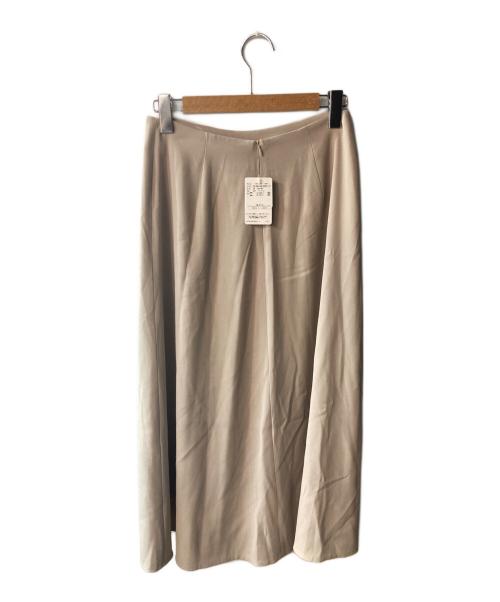 EVERYDAY I LIKE.（エヴリデイ アイ ライク）EVERYDAY I LIKE. (エヴリデイ アイ ライク) バックサテンフレアスカート ベージュ サイズ:38 未使用品の古着・服飾アイテム
