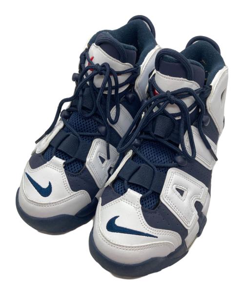 NIKE（ナイキ）NIKE (ナイキ) AIR MORE UPTEMPO ホワイト×ネイビー サイズ:26cmの古着・服飾アイテム