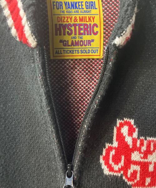 Hysteric Glamour（ヒステリックグラマー）Hysteric Glamour (ヒステリックグラマー) SUPER HYSジャカード オーバーサイズジャンパー ブラック サイズ:FREEの古着・服飾アイテム