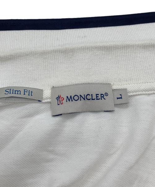 MONCLER（モンクレール）MONCLER (モンクレール) ポロシャツ ホワイト サイズ:Lの古着・服飾アイテム