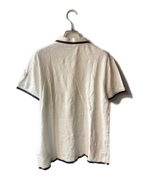 MONCLER（モンクレール）MONCLER (モンクレール) ポロシャツ ホワイト サイズ:Lの古着・服飾アイテム