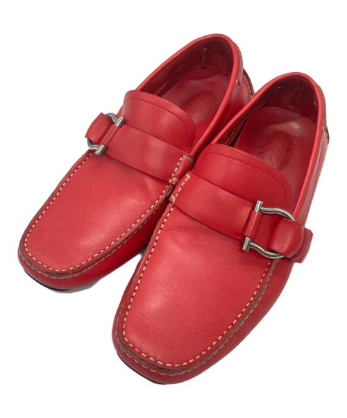 Salvatore Ferragamo（サルヴァトーレ フェラガモ）Salvatore Ferragamo (サルヴァトーレ フェラガモ) ドライビングシューズ レッド サイズ:6の古着・服飾アイテム