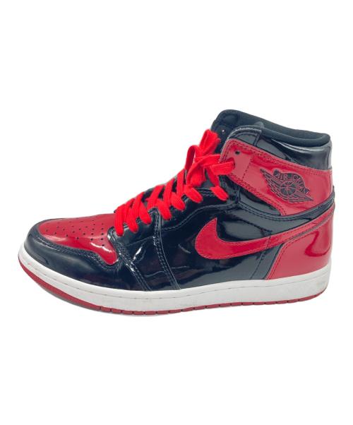 NIKE（ナイキ）NIKE (ナイキ) AIR JORDAN 1 RETRO HIGH OG BRED PATENT ブラック×レッド サイズ:27㎝の古着・服飾アイテム