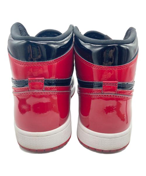 NIKE（ナイキ）NIKE (ナイキ) AIR JORDAN 1 RETRO HIGH OG BRED PATENT ブラック×レッド サイズ:27㎝の古着・服飾アイテム