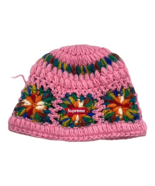 SUPREME（シュプリーム）Supreme (シュプリーム) Crochet Beanie ピンクの古着・服飾アイテム