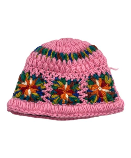 SUPREME（シュプリーム）Supreme (シュプリーム) Crochet Beanie ピンクの古着・服飾アイテム