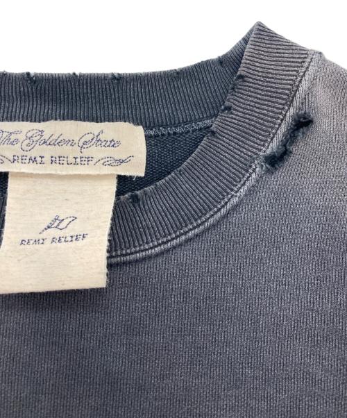 REMI RELIEF（レミレリーフ）REMI RELIEF (レミレリーフ) ダブルSP加工裏毛クルー グレー サイズ:Mの古着・服飾アイテム