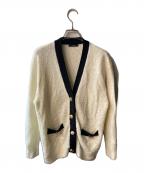 allurevilleアルアバイル）の古着「シャギーラメクレイジー釦カーディガン」｜ホワイト