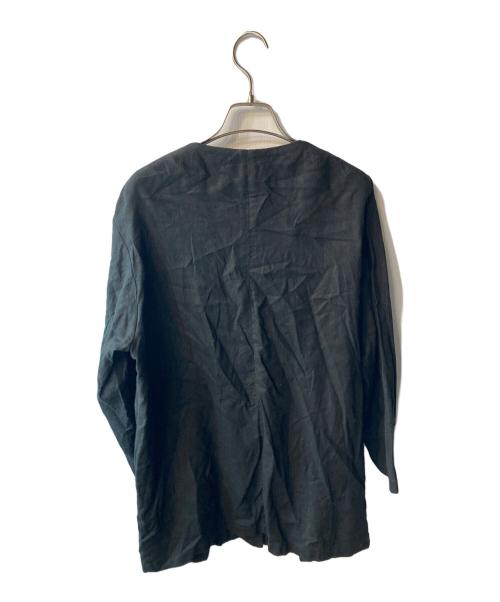JOURNAL STANDARD（ジャーナルスタンダード）JOURNAL STANDARD (ジャーナルスタンダード) リネンミックスノーカラージャケット ブラック サイズ:freeの古着・服飾アイテム