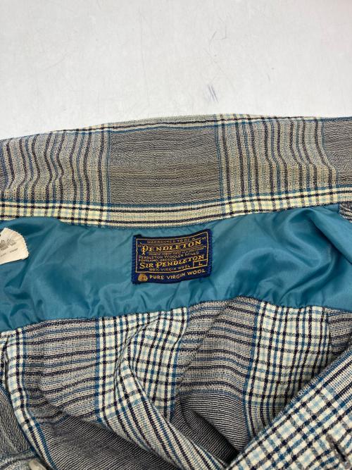 PENDLETON（ペンドルトン）PENDLETON (ペンドルトン) 60s チェックシャツ グレー×ブルー サイズ:Lの古着・服飾アイテム