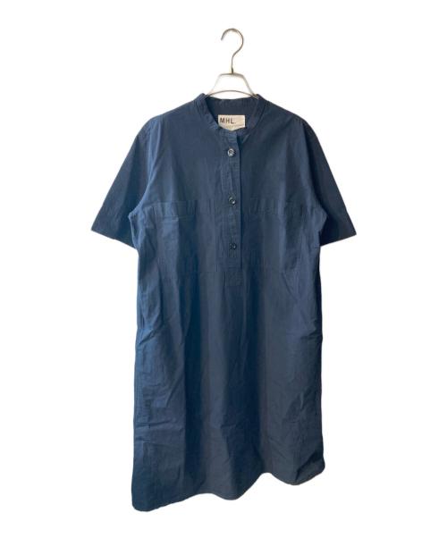 MHL（エムエイチエル）MHL (エムエイチエル) バンドカラーワンピース ネイビー サイズ:1の古着・服飾アイテム