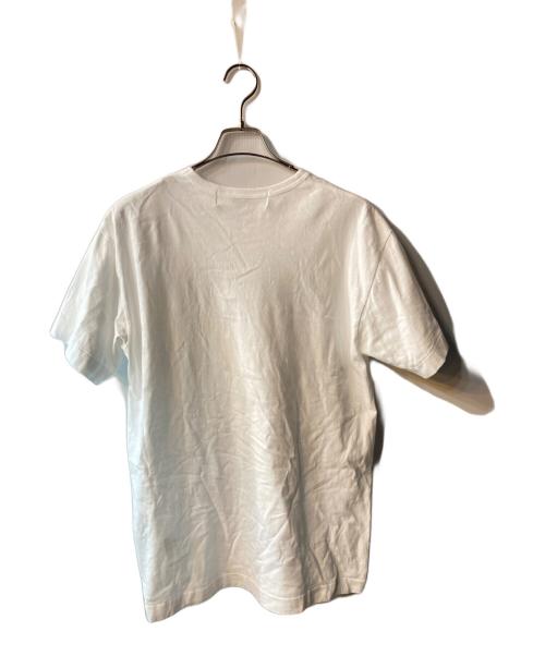 PLAY COMME des GARCONS（プレイコムデギャルソン）PLAY COMME des GARCONS (プレイコムデギャルソン) ラインストーンハートロゴワッペンTシャツ ホワイト サイズ:XLの古着・服飾アイテム
