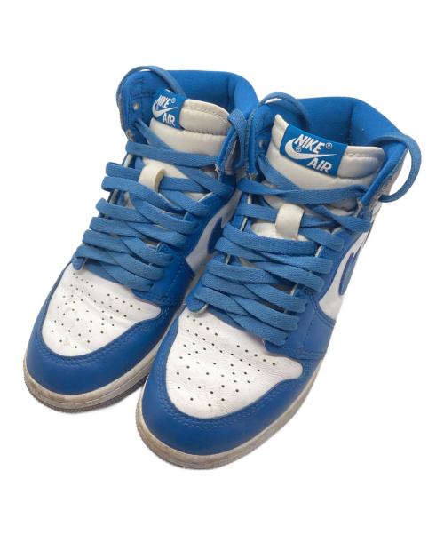 NIKE（ナイキ）NIKE (ナイキ) AIR JORDAN 1 RETRO HIGH OG GS ホワイト×ブルー サイズ:23㎝の古着・服飾アイテム