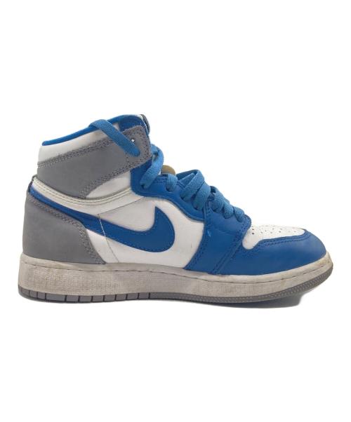 NIKE（ナイキ）NIKE (ナイキ) AIR JORDAN 1 RETRO HIGH OG GS ホワイト×ブルー サイズ:23㎝の古着・服飾アイテム