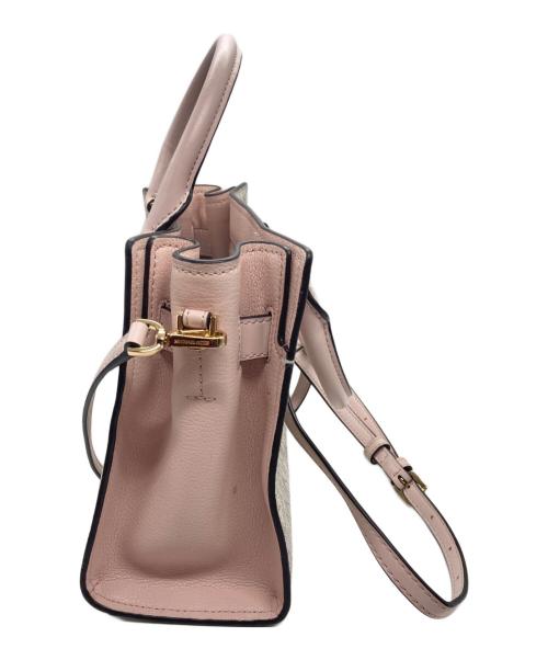 MICHAEL KORS（マイケル・コース）MICHAEL KORS (マイケルコース) サッチェル スモール - MKシグネチャー ピンクの古着・服飾アイテム