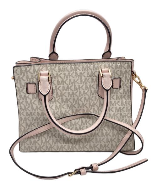 MICHAEL KORS（マイケル・コース）MICHAEL KORS (マイケルコース) サッチェル スモール - MKシグネチャー ピンクの古着・服飾アイテム
