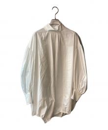 FRAY ID（フレイ アイディー）の古着「ボリュームギャザーチュニックワンピース」｜ホワイト