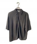 H BEAUTY&YOUTHエイチ ビューティー&ユース）の古着「ヘンプ リンクス ニット ショートスリーブシャツ」｜グレー