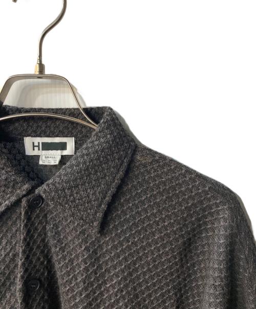 H BEAUTY&YOUTH（エイチ ビューティー&ユース）H BEAUTY&YOUTH (エイチ ビューティー&ユース) ヘンプ リンクス ニット ショートスリーブシャツ グレー サイズ:Sの古着・服飾アイテム