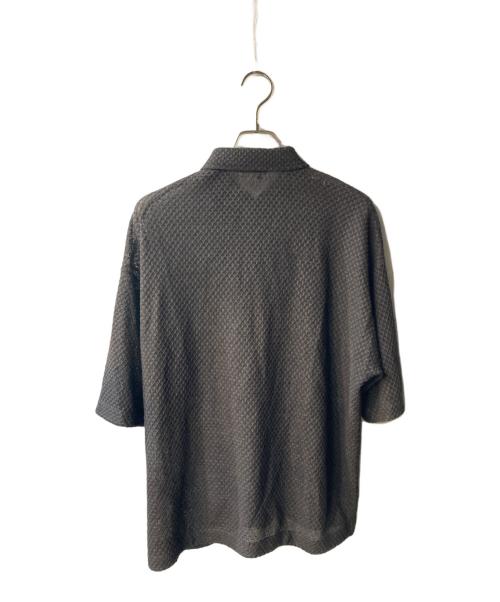 H BEAUTY&YOUTH（エイチ ビューティー&ユース）H BEAUTY&YOUTH (エイチ ビューティー&ユース) ヘンプ リンクス ニット ショートスリーブシャツ グレー サイズ:Sの古着・服飾アイテム