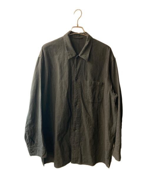 STEVEN ALAN（スティーブンアラン）STEVEN ALAN (スティーブンアラン) クレープ オープンカラー シャツ ブラック サイズ:Mの古着・服飾アイテム