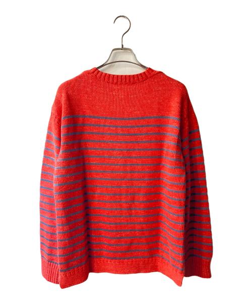 RRL（ダブルアールエル）RRL (ダブルアールエル) コットンボーダーニット レッド サイズ:Mの古着・服飾アイテム