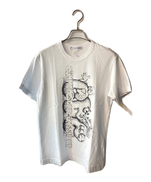 COMME des GARCONS SHIRT（コムデギャルソンシャツ）COMME des GARCONS SHIRT (コムデギャルソンシャツ) KAWS (カウズ) コラボTシャツ ホワイト サイズ:Sの古着・服飾アイテム