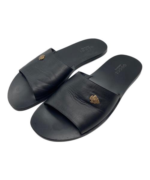 GUCCI（グッチ）GUCCI (グッチ) レザーサンダル ブラック サイズ:8 1/2の古着・服飾アイテム