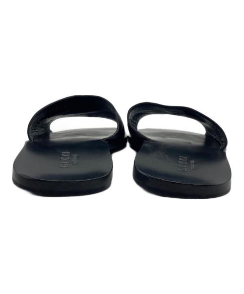 GUCCI（グッチ）GUCCI (グッチ) レザーサンダル ブラック サイズ:8 1/2の古着・服飾アイテム