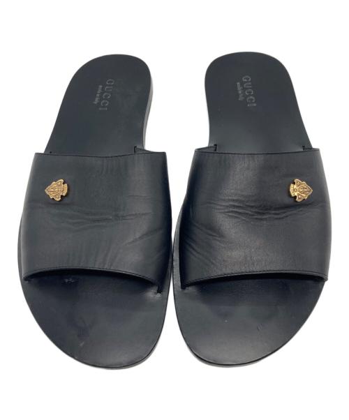 GUCCI（グッチ）GUCCI (グッチ) レザーサンダル ブラック サイズ:8 1/2の古着・服飾アイテム