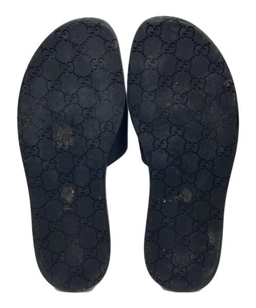 GUCCI（グッチ）GUCCI (グッチ) レザーサンダル ブラック サイズ:8 1/2の古着・服飾アイテム