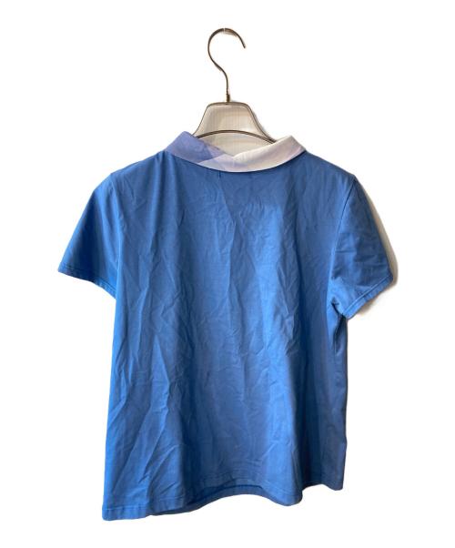 BLUE LABEL CRESTBRIDGE（ブルーレーベルクレストブリッジ）BLUE LABEL CRESTBRIDGE (ブルーレーベルクレストブリッジ) カットソーボウタイブラウス ブルー サイズ:38の古着・服飾アイテム