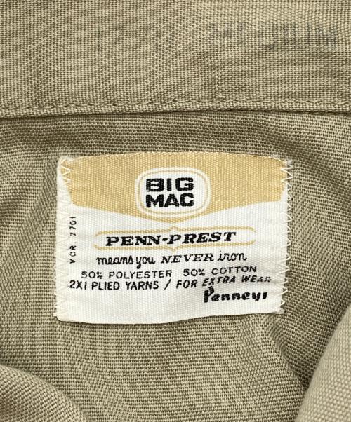 big mac（ビッグマック）BIG MAC (ビッグマック) 70sワークシャツ カーキ サイズ:Mの古着・服飾アイテム