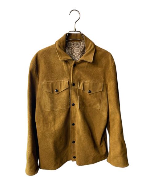 JO-O-KAY（ジョーオーケー）JO-O-KAY (ジョーオーケー) スウェードシャツジャケット ブラウン サイズ:38の古着・服飾アイテム
