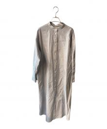 PUBLIC TOKYO（パブリックトウキョウ）の古着「ストライプオーバーサイズシャツワンピース」｜グレー