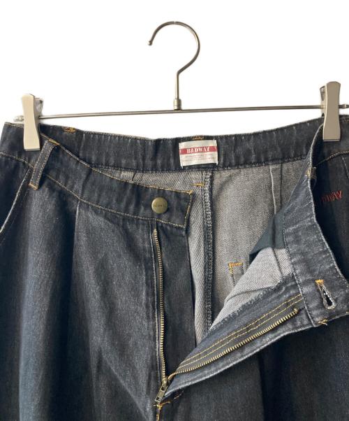 BADWAY（バッドウェイ）BADWAY (バッドウェイ) patchwork denim pants ブラック サイズ:Mの古着・服飾アイテム