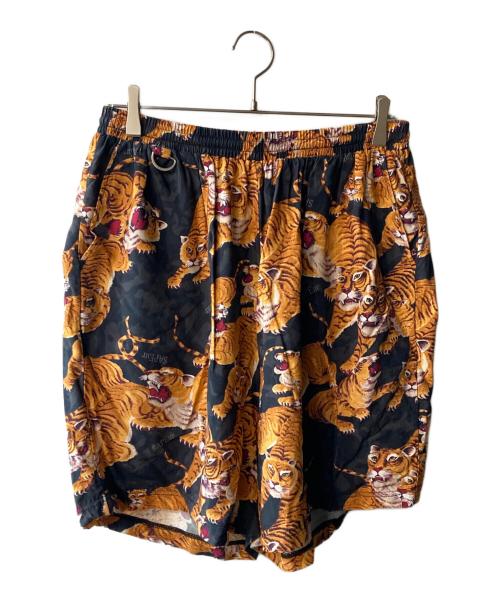 SAPEur（サプール）SAPEur (サプール) 百虎ALOHA ハーフパンツ ブラック サイズ:Lの古着・服飾アイテム