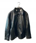 aZitatorアジテーター）の古着「リューグーレザー コーチ レザージャケット」｜ブラック