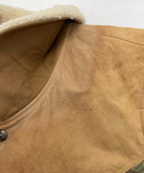 PRODUZIONE T’S INT（プロデュツィオーネ ティーズ イント）PRODUZIONE T’S INT (プロデュツィオーネ ティーズ イント) レザーベスト グリーン サイズ:50の古着・服飾アイテム