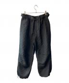 MAISON SPECIALメゾンスペシャル）の古着「キルティングベルテッドスノーワイドパンツ」｜ブラック