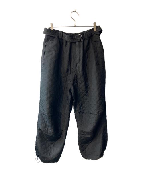 MAISON SPECIAL（メゾンスペシャル）MAISON SPECIAL (メゾンスペシャル) キルティングベルテッドスノーワイドパンツ ブラック サイズ:Sの古着・服飾アイテム