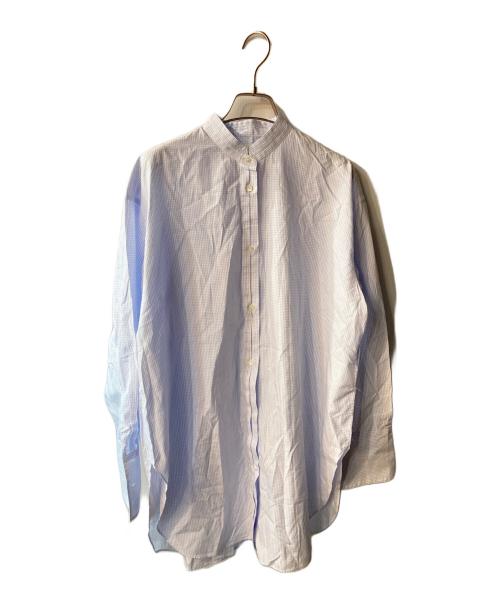 DES PRES（デ プレ）DES PRES (デ プレ) マイクロコットンツイル チュニックシャツ ブルー サイズ:freeの古着・服飾アイテム