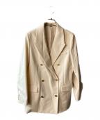 Mila Owenミラオーウェン）の古着「金釦ダブルブレストロングブレザー」｜アイボリー