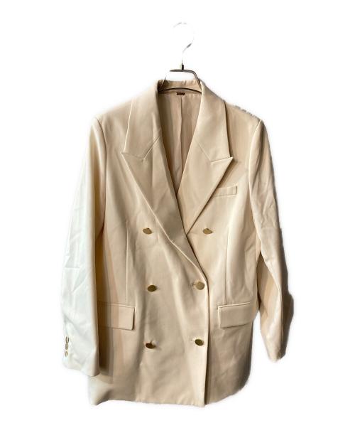 Mila Owen（ミラオーウェン）Mila Owen (ミラオーウェン) 金釦ダブルブレストロングブレザー アイボリー サイズ:freeの古着・服飾アイテム